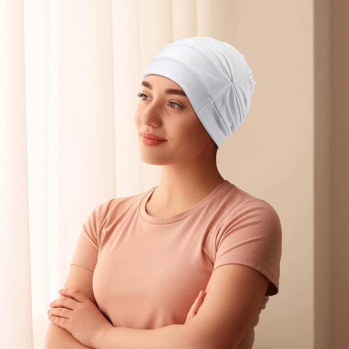 JenPen elastic band provides flexible fit for many head shapes.