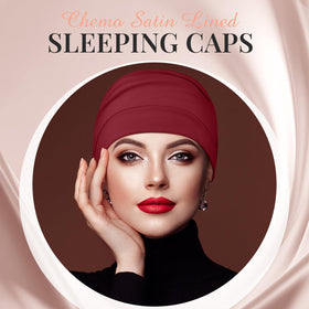 JenPen silk satin sleep cap in dark gray, elastic band detail for fit