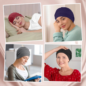 JenPen satin sleep cap for windy days, prevents loose strands