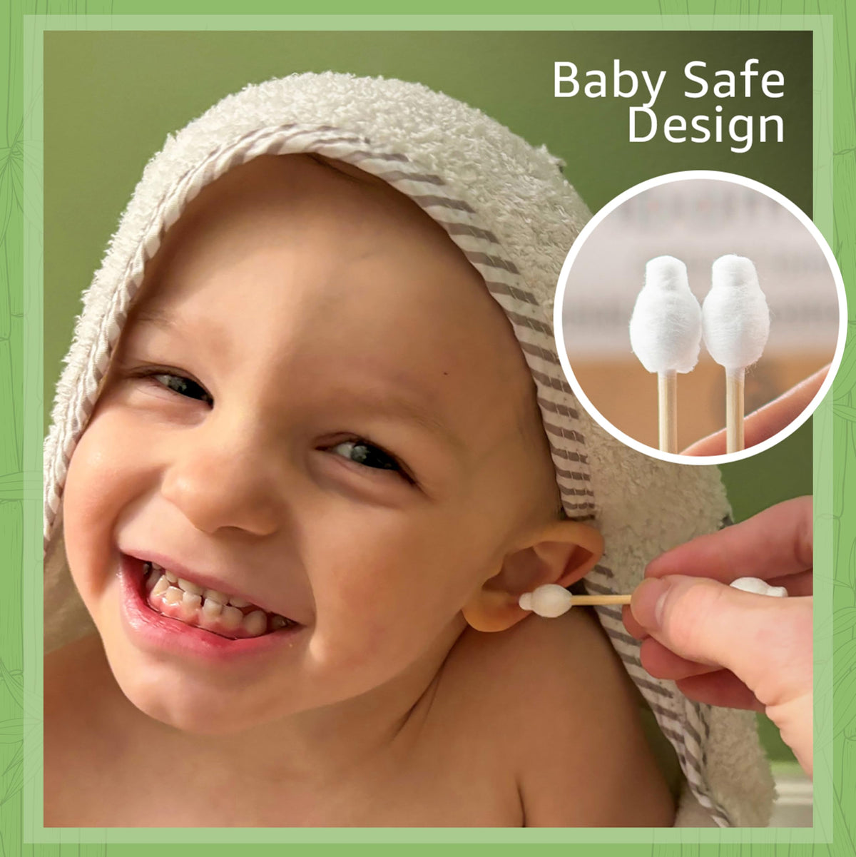 Jenvita 3.1-inch swabs offer comfortable reach for ears and nose.