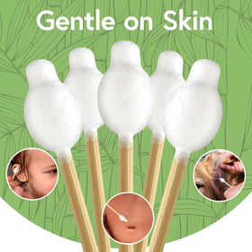 Jenvita biodegradable bamboo swabs support compostable disposal.