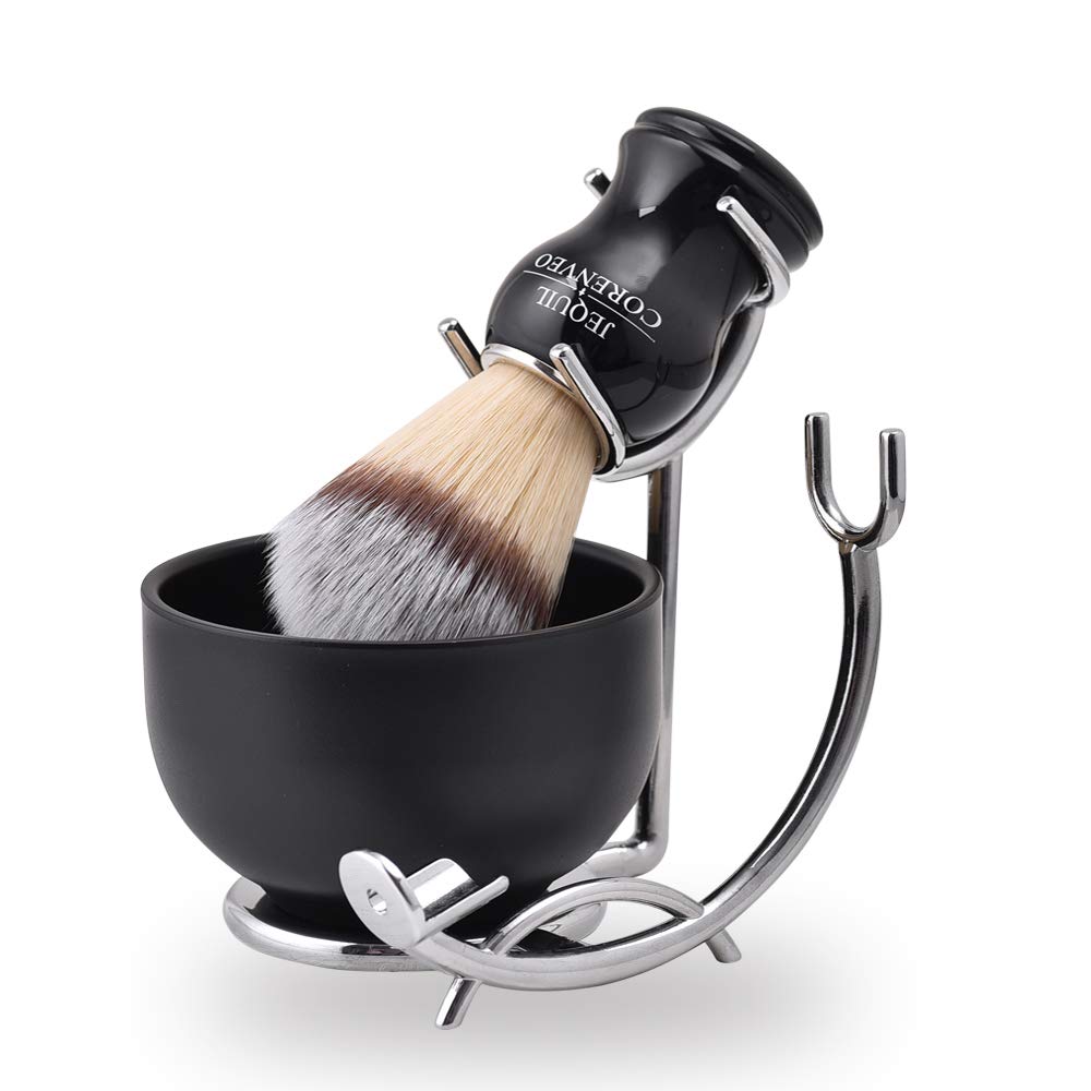 JEQUIL Deluxe Shaving Kit brush for rich lather and smooth skin prep