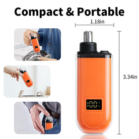 JERBEST pocket-size trimmer perfect for travel and on-the-go grooming.