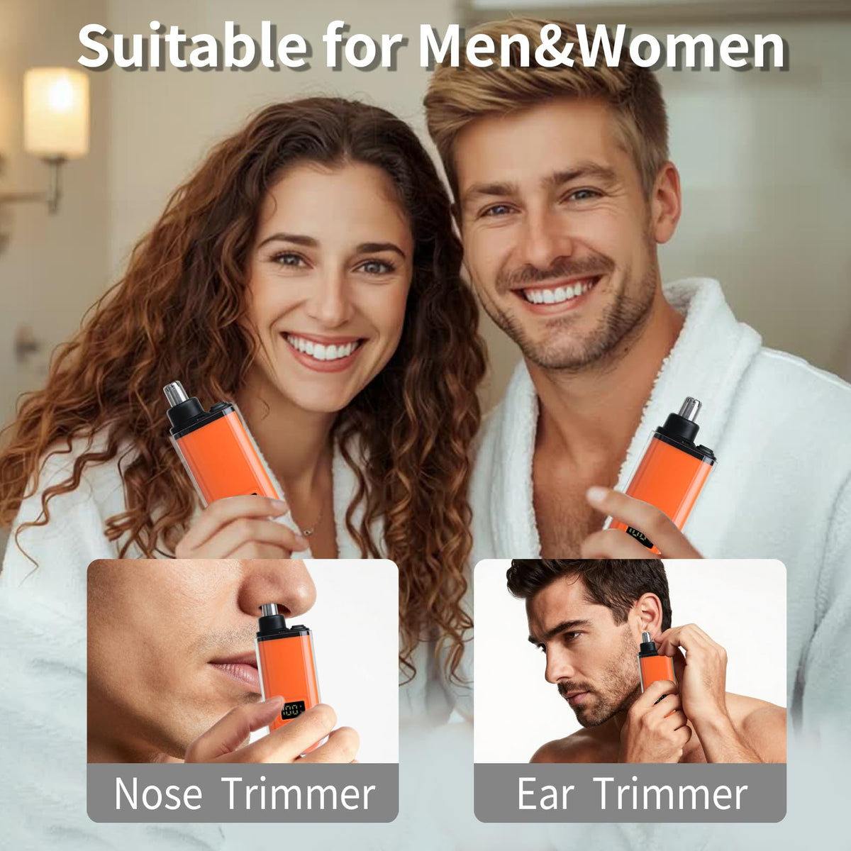 JERBEST nose trimmer detachable head for easy cleaning and maintenance.