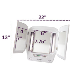 JERDON JGL10W outer mirrors provide angled visibility for full view