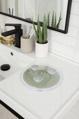 Jerdon JSC5 washable and removable suction cups for reuse.