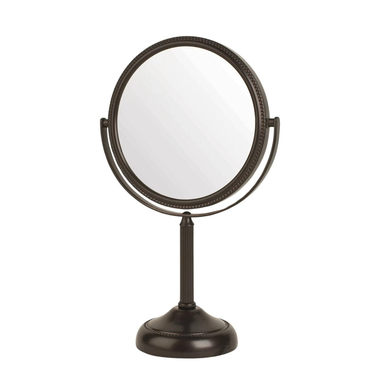 JERDON two-sided tabletop mirror with 6-inch diameter for precise grooming