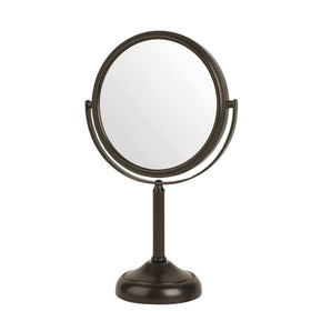 JERDON two-sided tabletop mirror with 6-inch diameter for precise grooming
