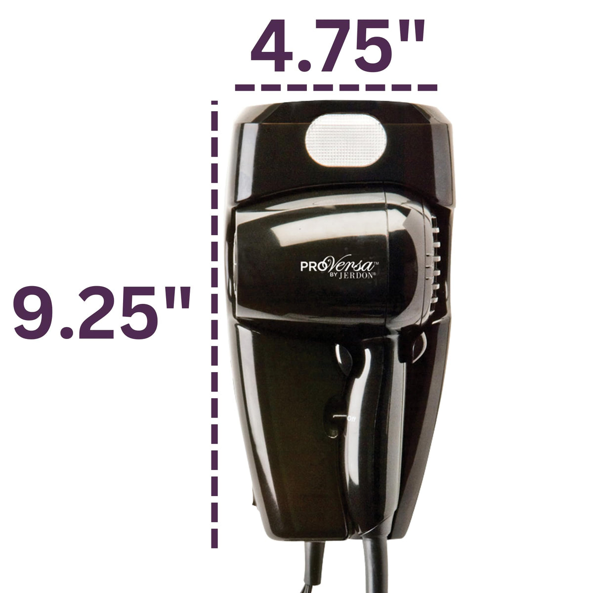 Close-up of the wall-mount caddy with auto shut-off safety.