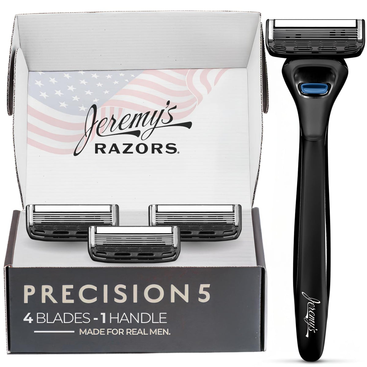 Jeremy's razors for men with ergonomic handle for comfortable, precise shaving