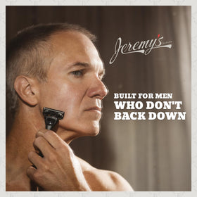 Jeremy's stainless steel blades stay sharp for a clean close shave