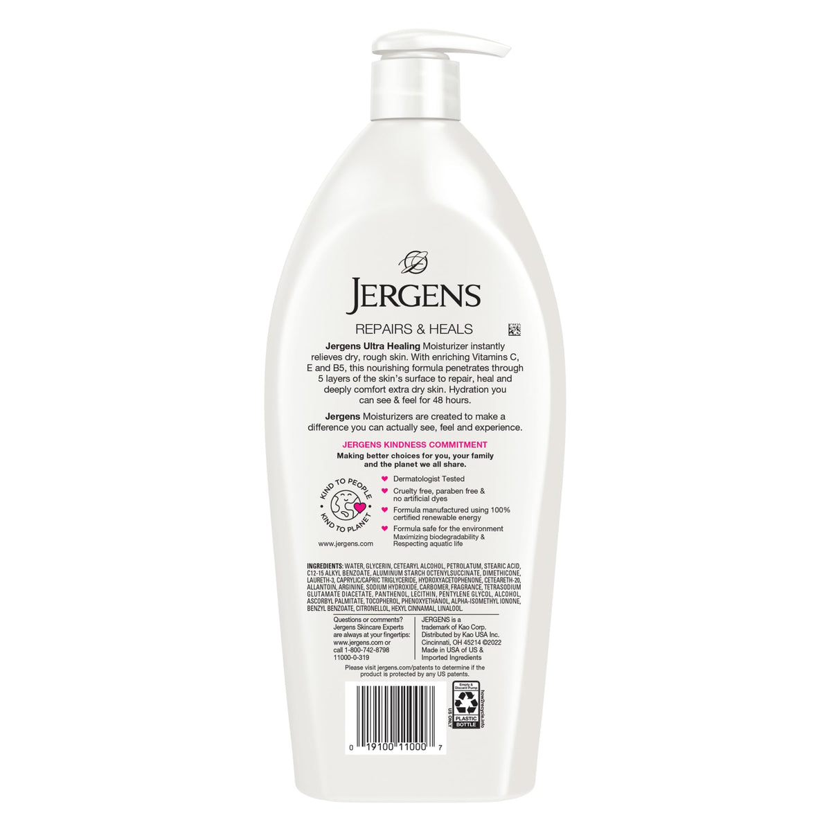 Your skin after using Jergens Ultra Healing shows balanced feel.