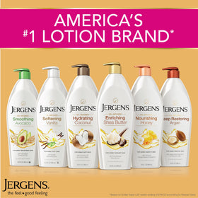 Back-of-label detail on Jergens Shea Butter Lotion packaging.