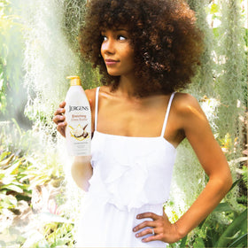 Jergens Shea Butter Lotion pack of 2 bottles on display.