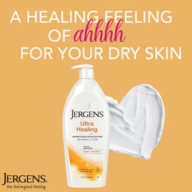 Jergens lotion with vitamins C, E, B5 prepared for daily nourishment.