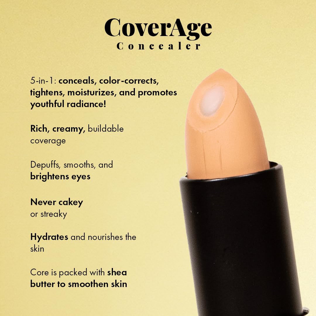 Jerome Alexander CoverAge Concealer Stick application demonstrates precise under-eye coverage