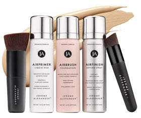 Jerome Alexander Magic Minerals AirBrush Foundation bottle shows light, buildable coverage