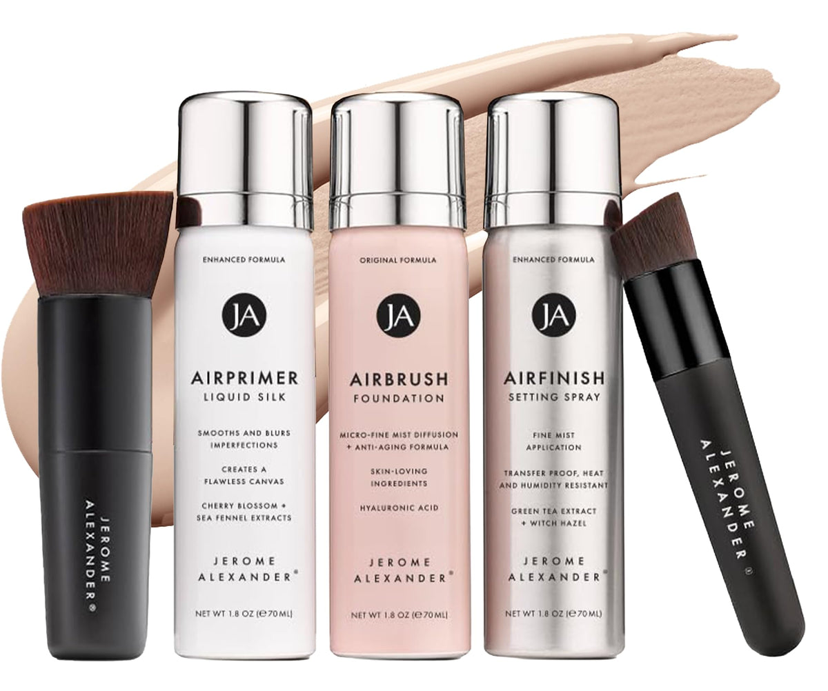 Jerome Alexander MagicMinerals AirBrush Foundation Set for light, buildable coverage