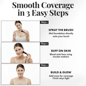 Jerome Alexander MagicMinerals closeup application for smooth airbrushed skin in seconds