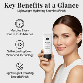 Application portrait shows smooth, even finish after blending.