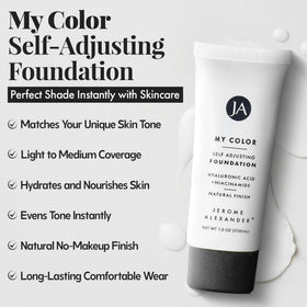 Jerome Alexander My Color Self-Adjusting Foundation kabuki brush demonstrates precise, pro-level blending.