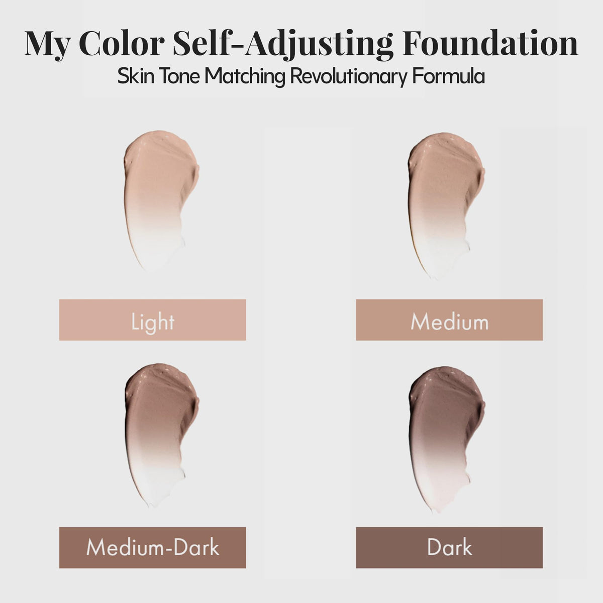 Packaging image communicates skincare-infused formula and premium vibe.