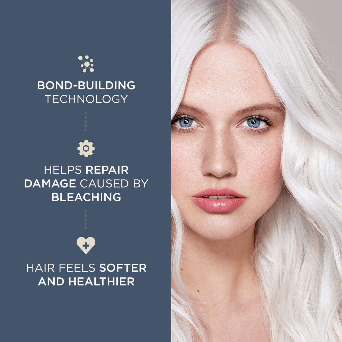 Jerome Russell Bblonde Bond-builder shampoo helps cleanse and preserve toning.