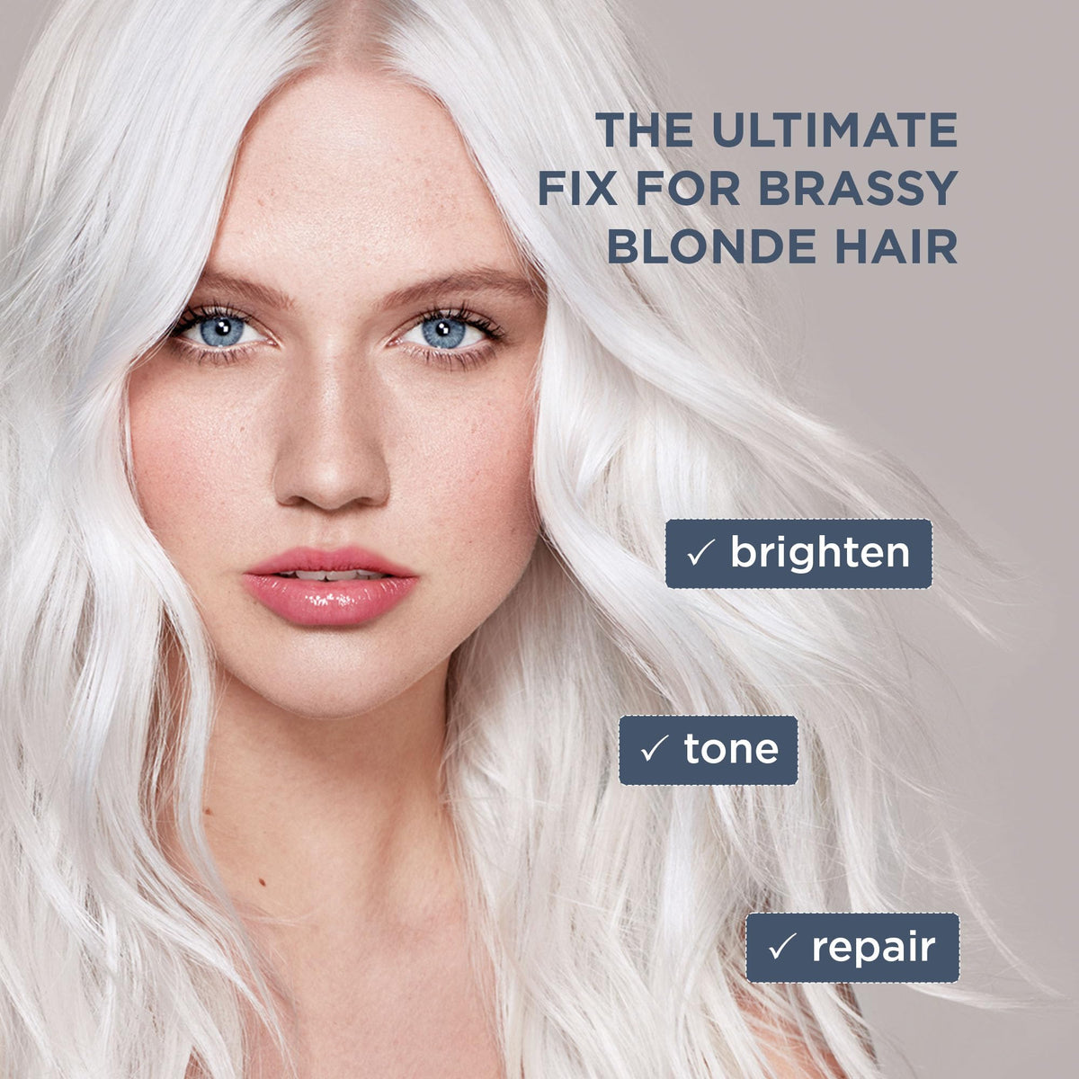 Jerome Russell Bblonde Ice White toner with Brazil nut oil for hydration and shine.