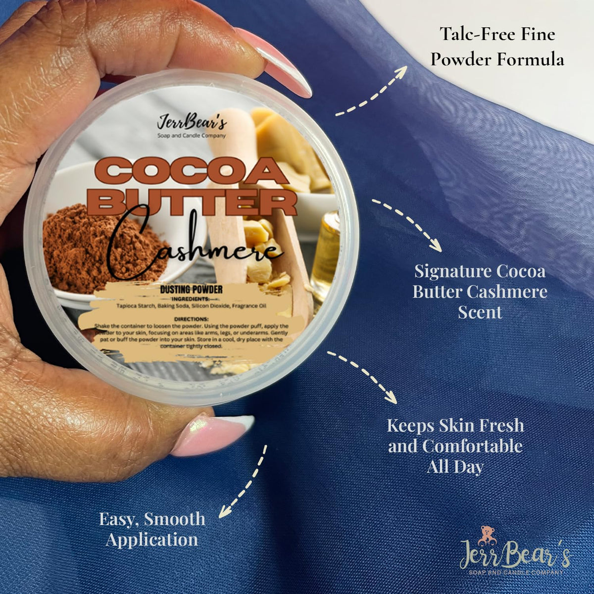 JerrBear’s baking soda-free formula highlighted for sensitive skin care.