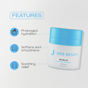 JESS BEAUTY B5 Bomb Pro cream applied on hand for quick hydration.