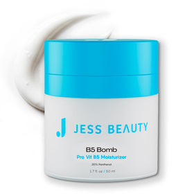 JESS BEAUTY B5 Bomb Pro bottle front, signaling deep hydration for the face.