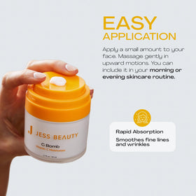 JESS BEAUTY C Bomb bottle with pump for easy dispensing