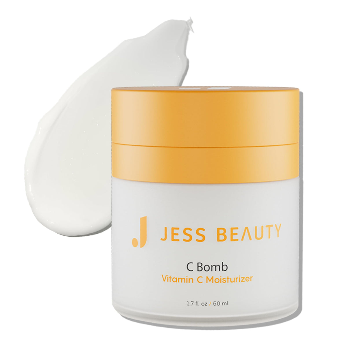 JESS BEAUTY C Bomb moisturizer bottle showing hydrating formula for glowing skin