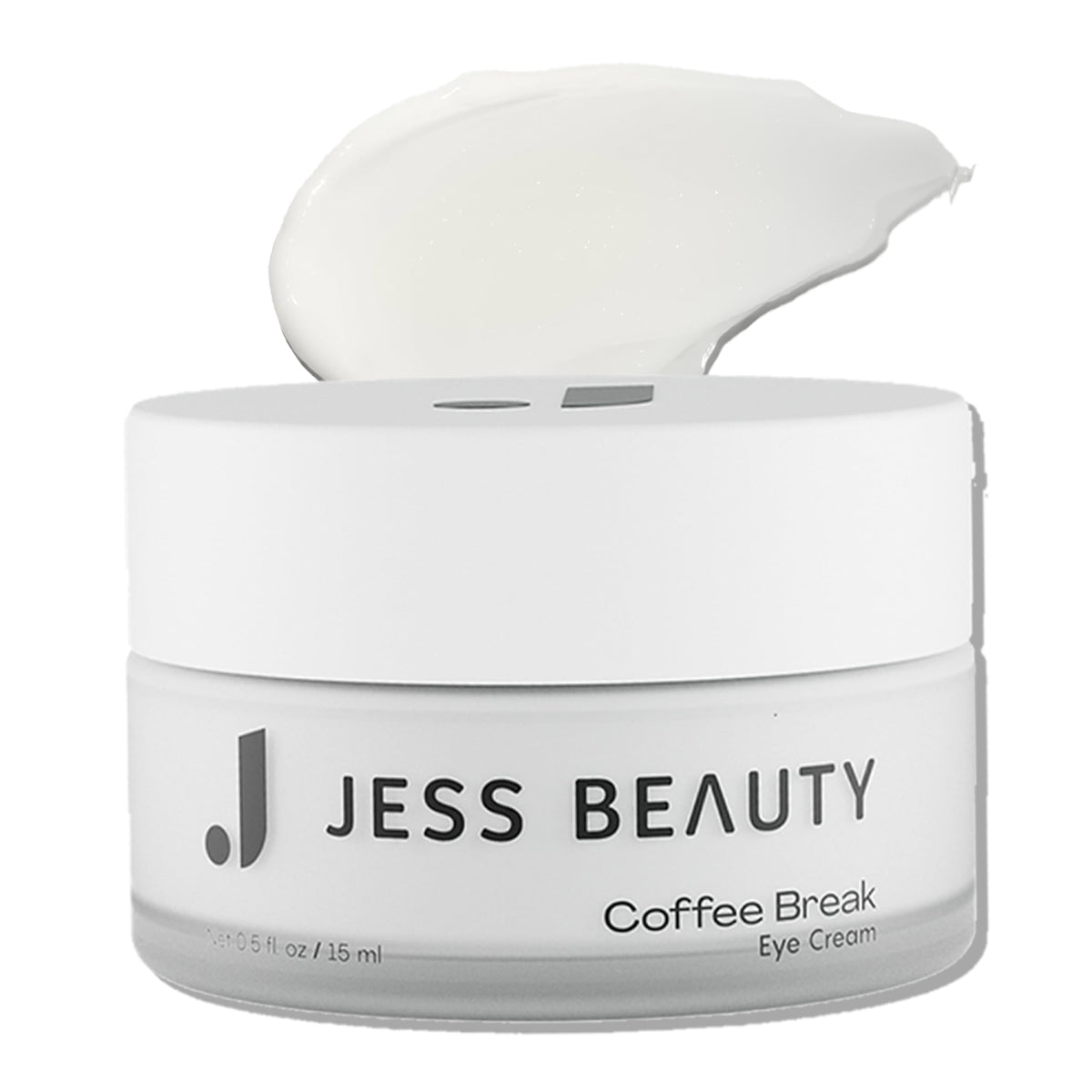 JESS BEAUTY Coffee Break Eye Cream tube for quick daily use and refreshing application.