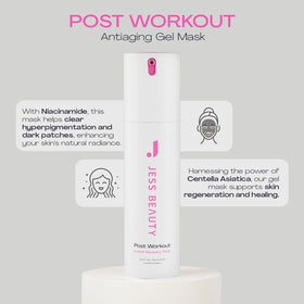 JESS BEAUTY Post Workout Gel Mask application demonstrating quick cooling and comfort