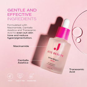 JESS BEAUTY Tranexamic acid close-up highlights brightening potential.