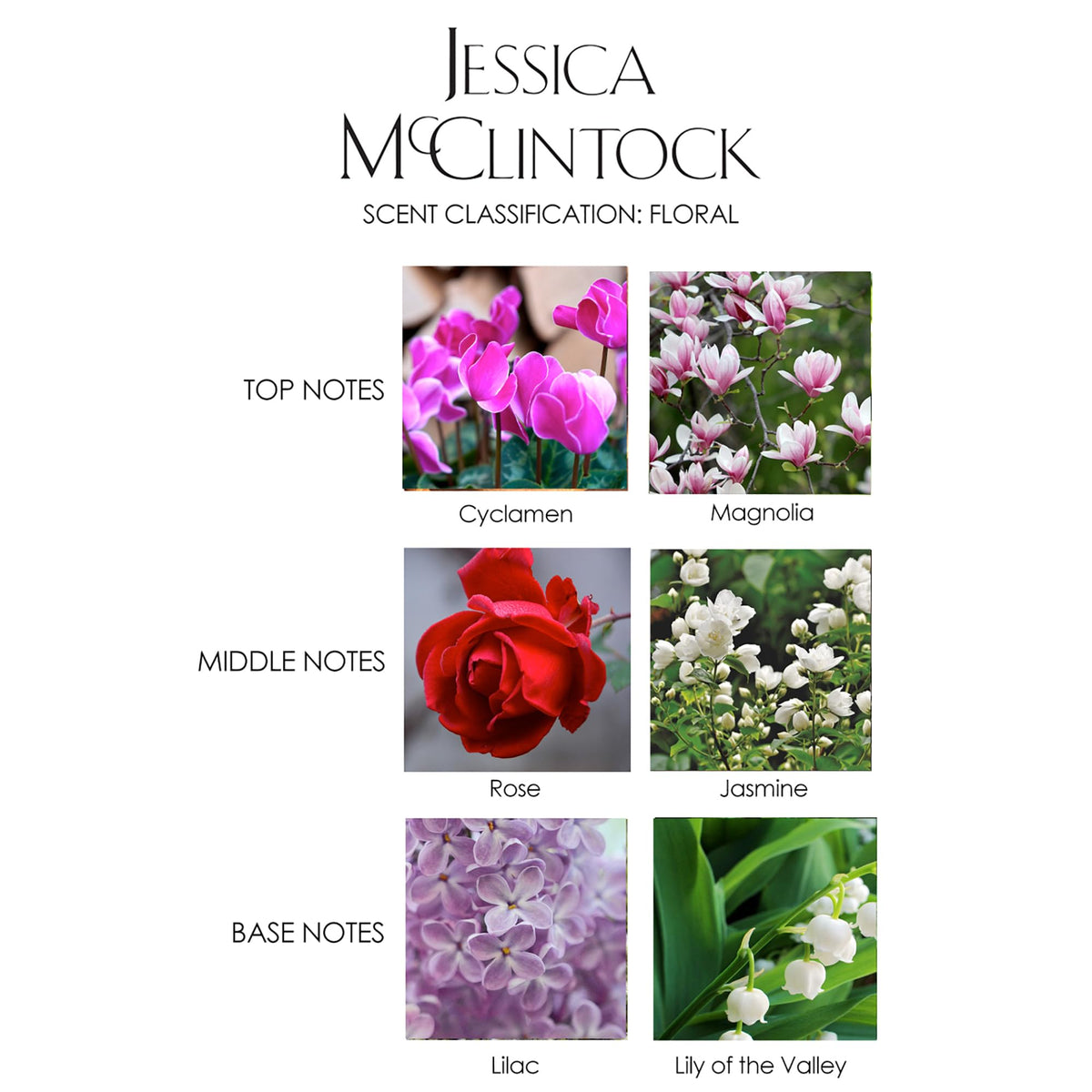 Angle shot of Jessica McClintock EDP bottle suitable for travel.