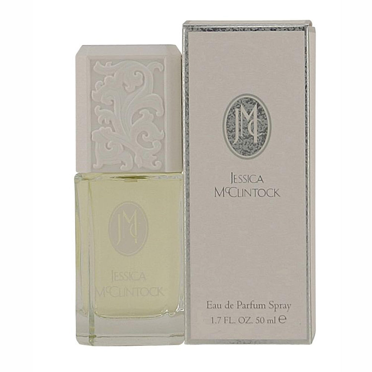 Jessica McClintock EDP bottle front showing timeless daily wear appeal.