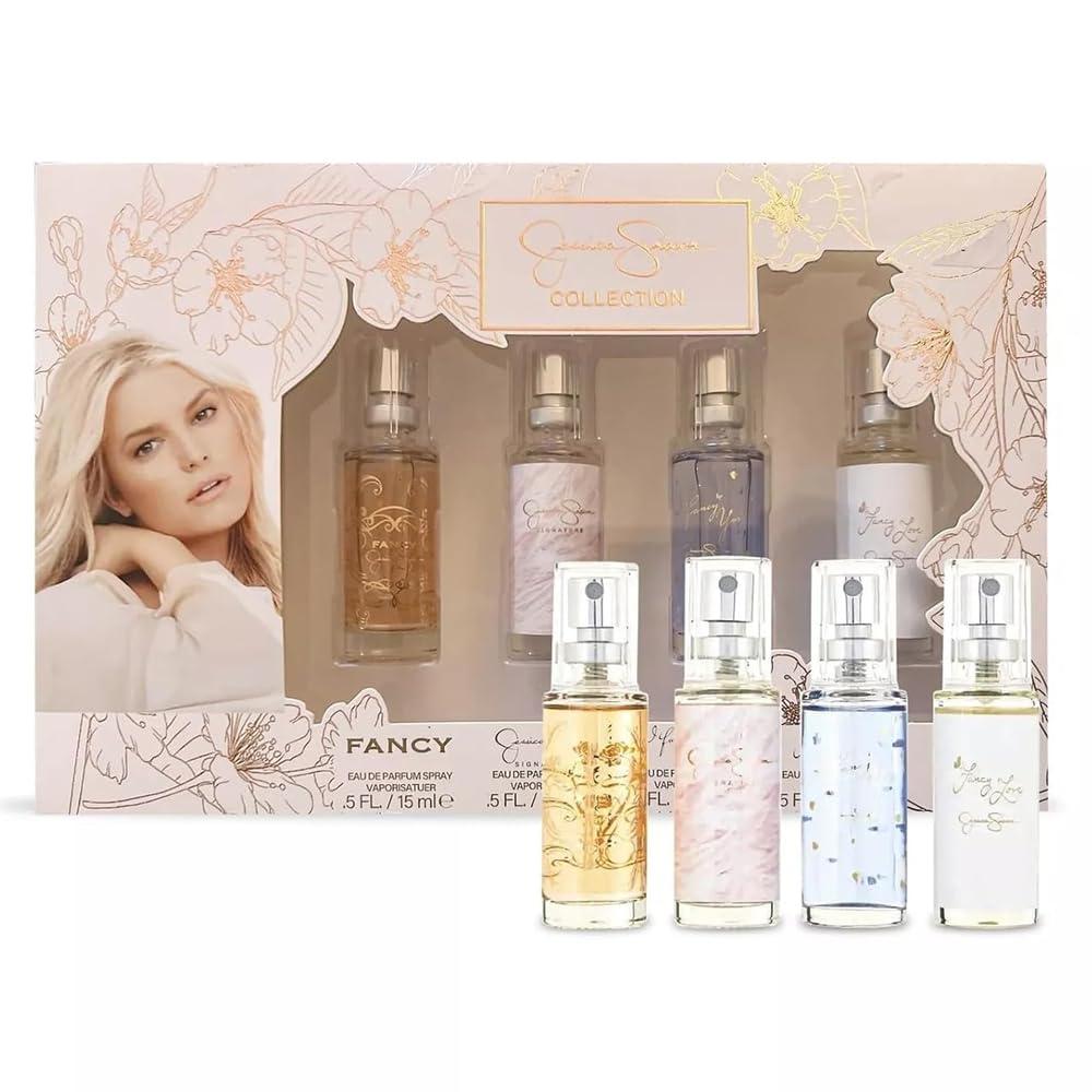 Jessica Simpson Collection gift set packaging with four mini EDPs for gifting.