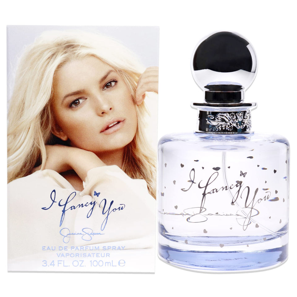 Jessica Simpson I Fancy You bottle, elegant everyday fragrance.