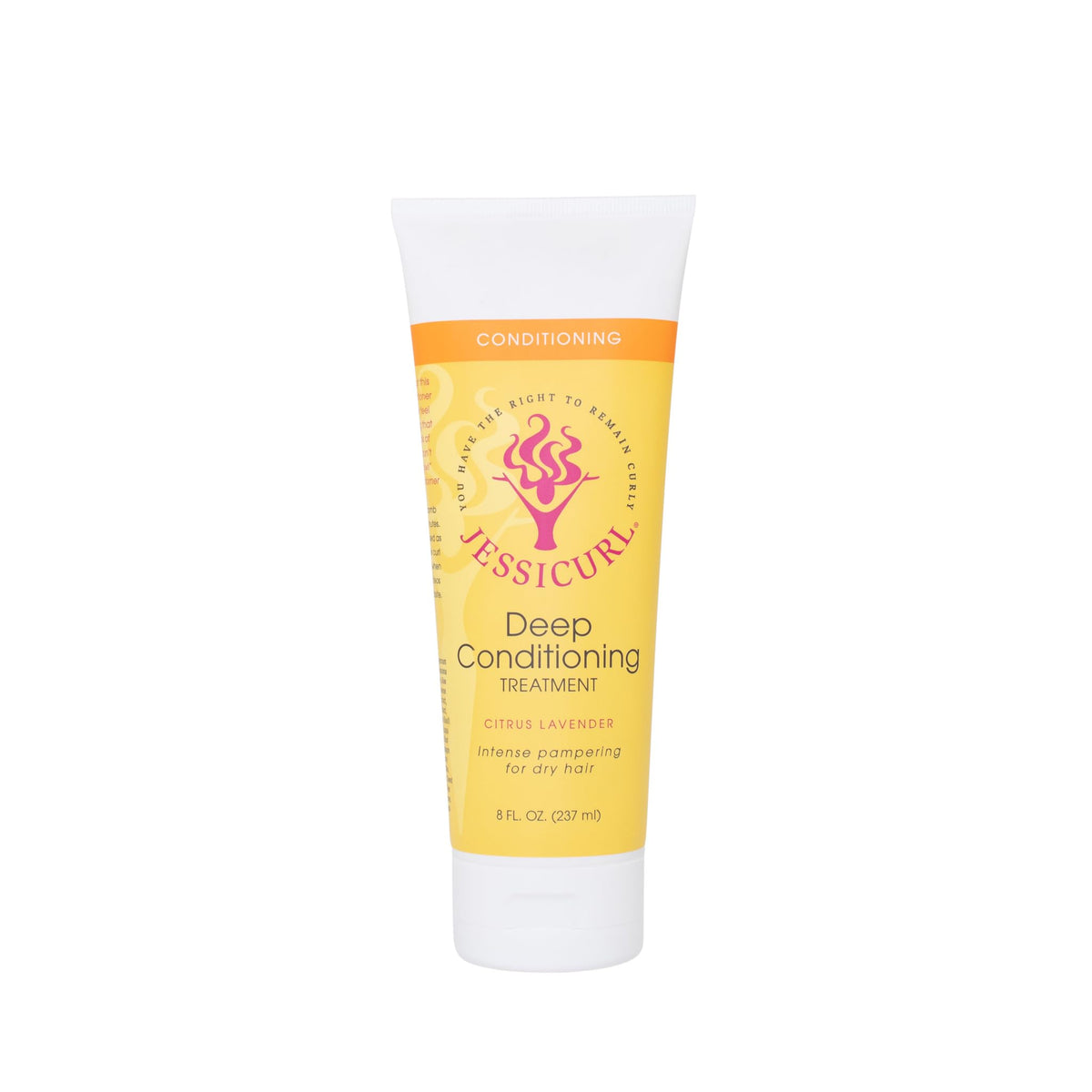Jessicurl Deep Conditioning Treatment Citrus Lavender bottle—hydrating formula for defined curls.