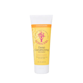 Jessicurl Deep Conditioning Treatment Citrus Lavender bottle—hydrating formula for defined curls.