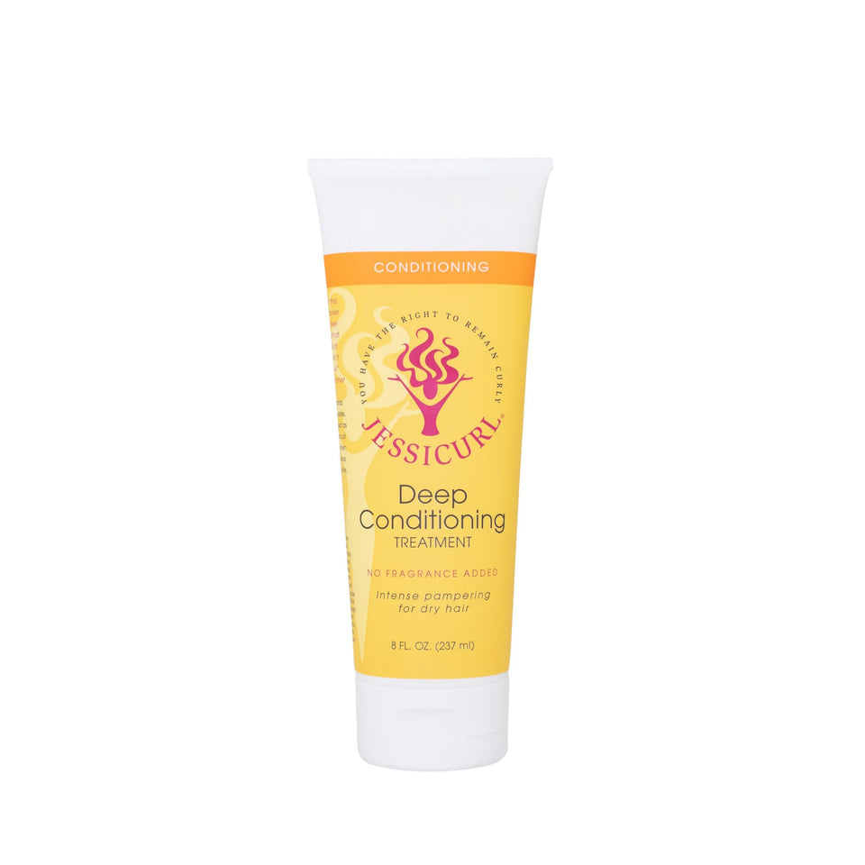 Jessicurl deep conditioning treatment bottle, fragrance-free, hydration for dry hair