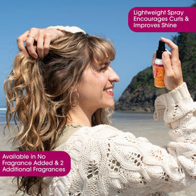 Light hold Gelebration Spray provides soft definition without heaviness