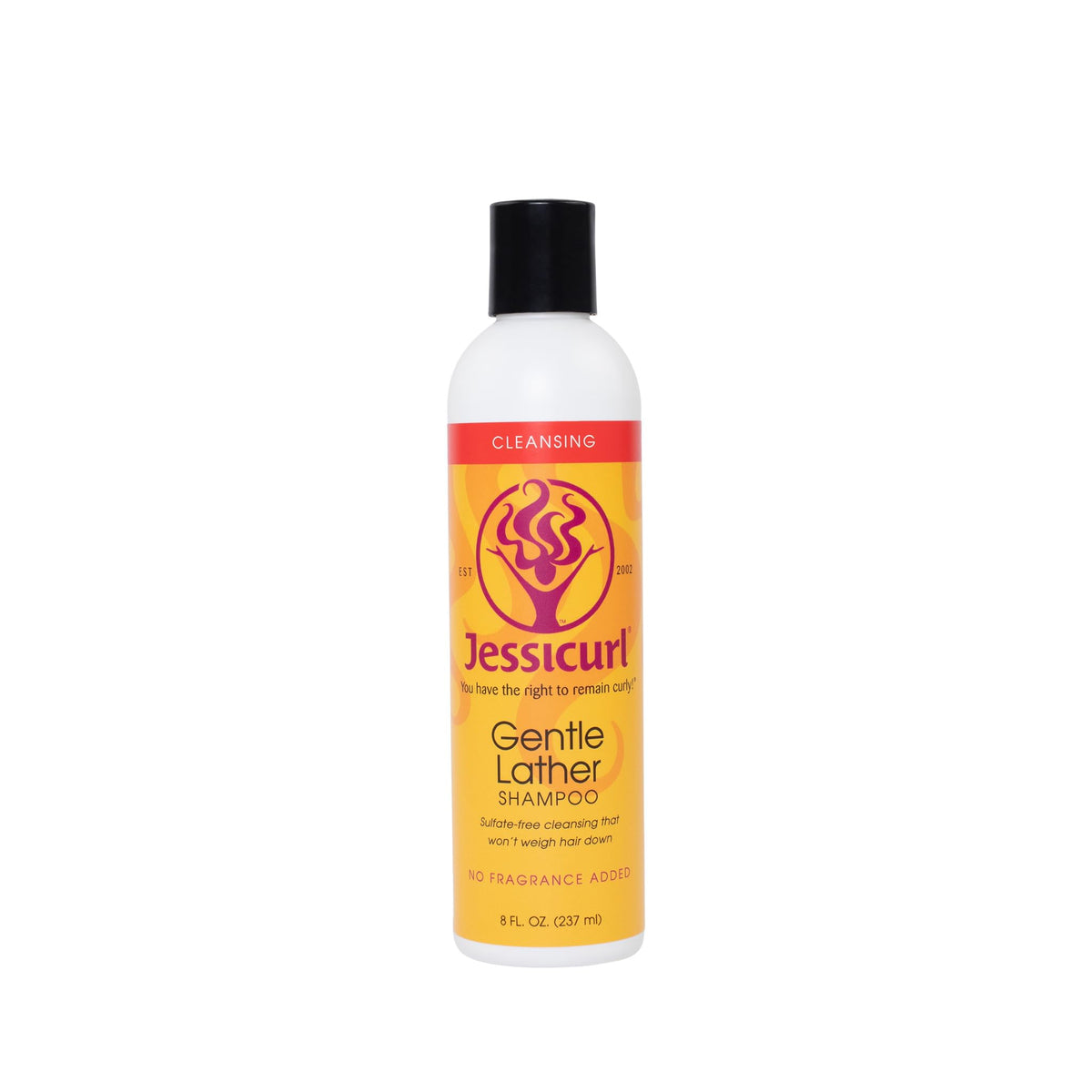 Jessicurl Gentle Lather Shampoo bottle, sulfate-free cleanse for curls.
