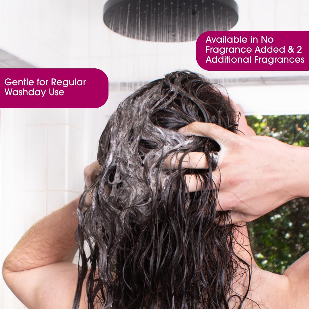 After-use shot of Jessicurl Island Fantasy shampoo, hydrated, bouncy curls.