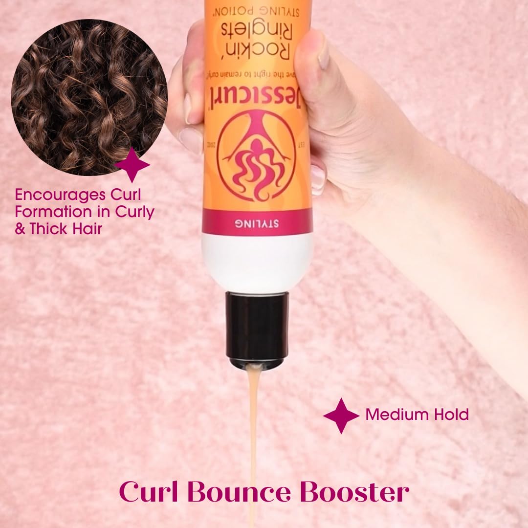Scrunching Jessicurl Rockin' Ringlets into curls creates defined, soft ringlets with natural bounce