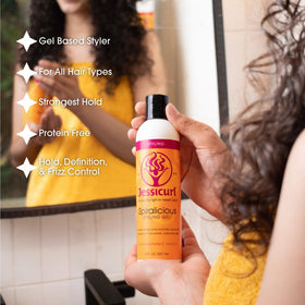 Jessicurl Spiralicious curl-definition shot highlighting defined curls.