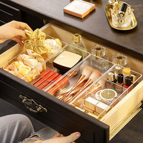 JessLab bathroom countertop storage blends with decor while organizing daily items