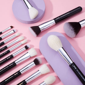 Jessup contour brush for sculpted lines with cream or powder products.